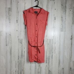 Cherokee collar full button summer dress S